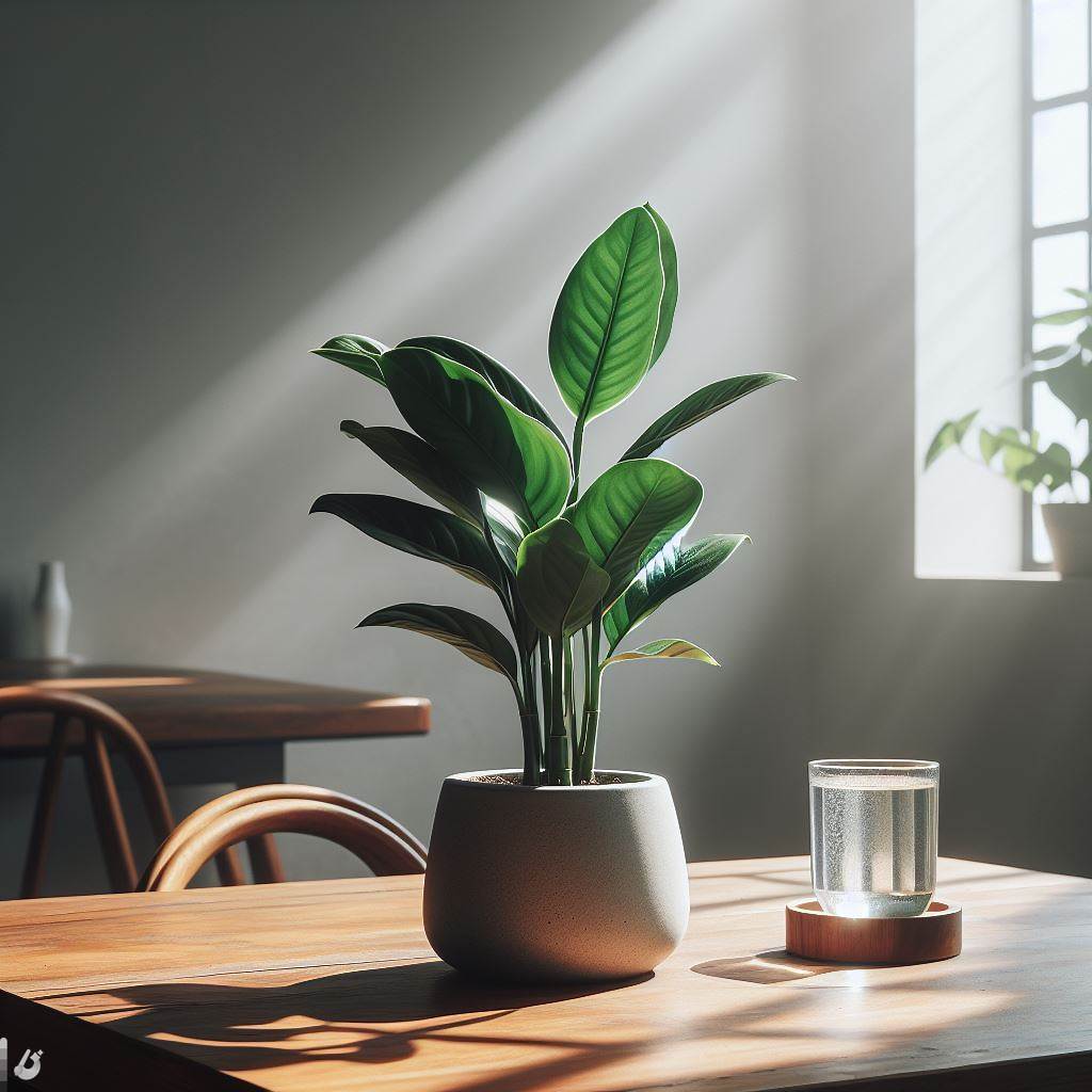 plant Zamioculcas zamiifolia