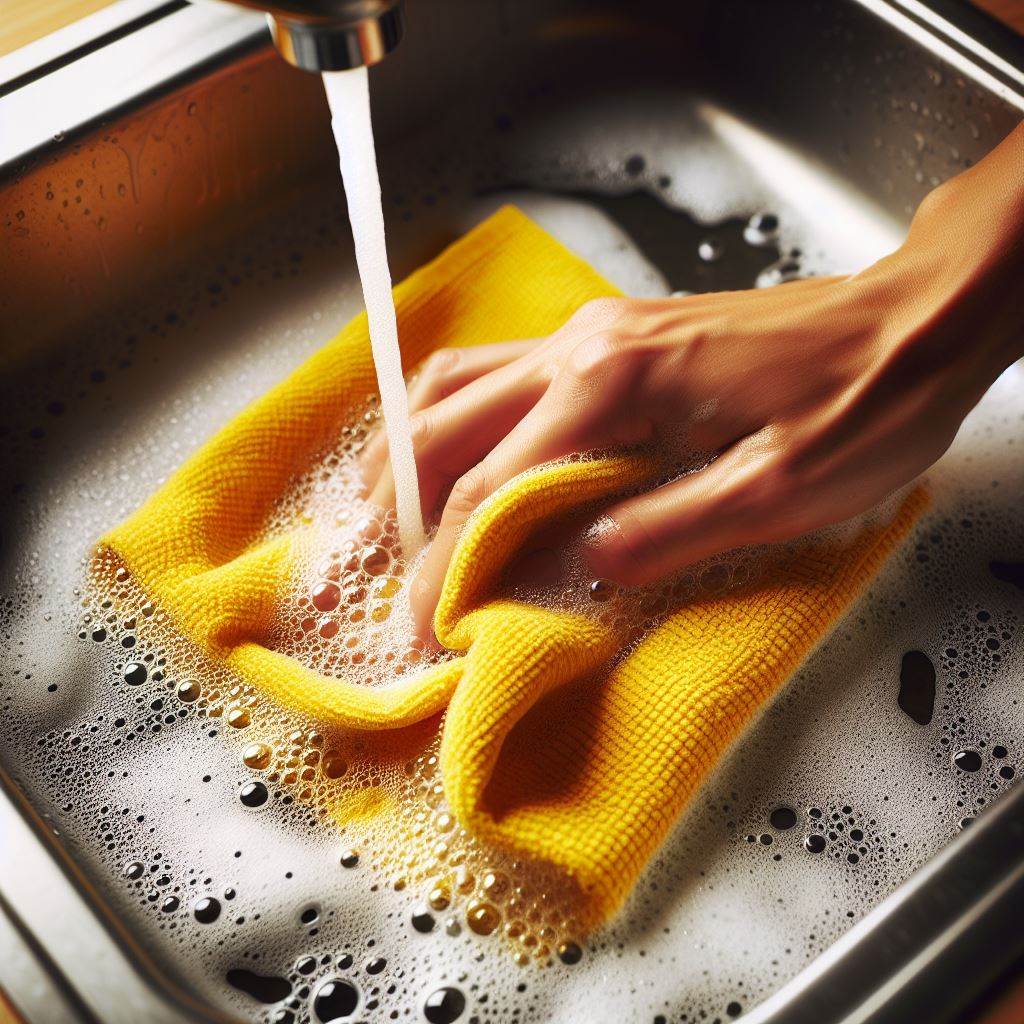 Cleaning with Microfibre Cloths