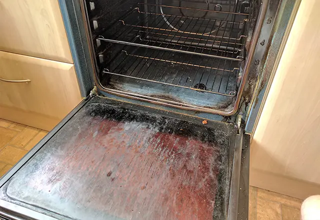 oven cleaning services in Cobham - Before cleaning 5